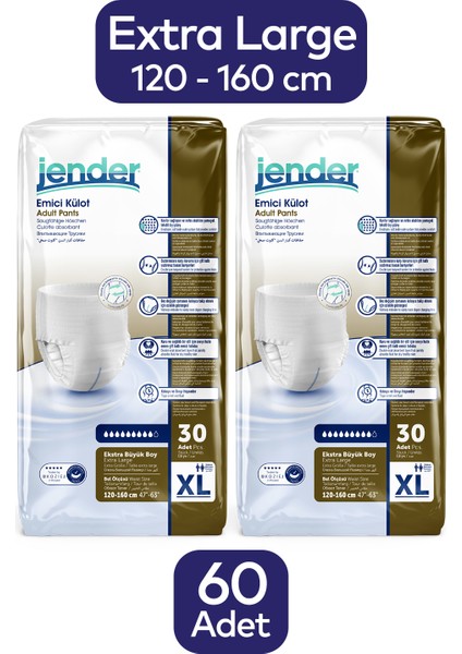 Külotlu Bez 2 x 30 Adet XL