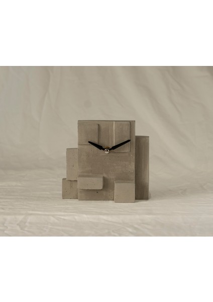 Mondrian Temalı Kübik Beton Masa Saati fiyatları