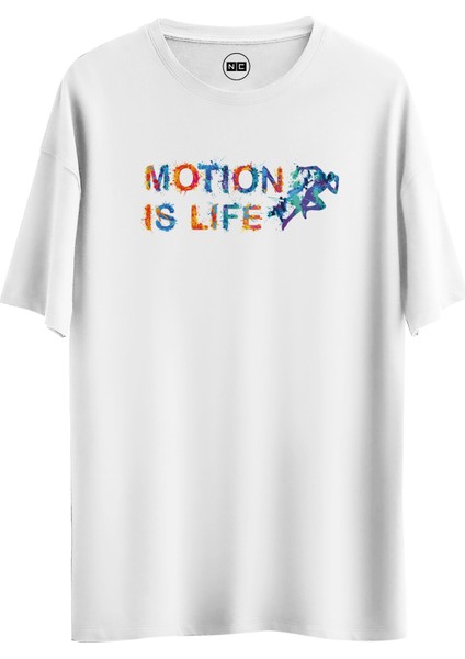 Motion Is Life Tasarım Dijital Baskılı Regular Relax T-Shirt