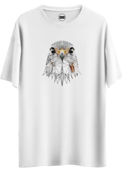 Eagle Polygon Tasarım Dijital Baskılı Regular Relax T-Shirt