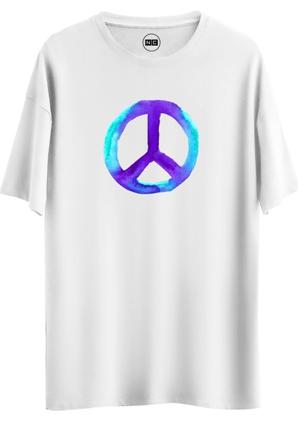 Peace Tasarım Dijital Baskılı Regular Relax T-Shirt