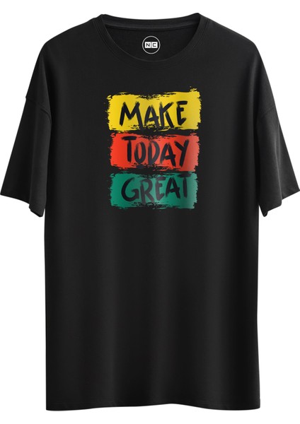 Make Today Tasarım Dijital Baskılı Regular Relax T-Shirt