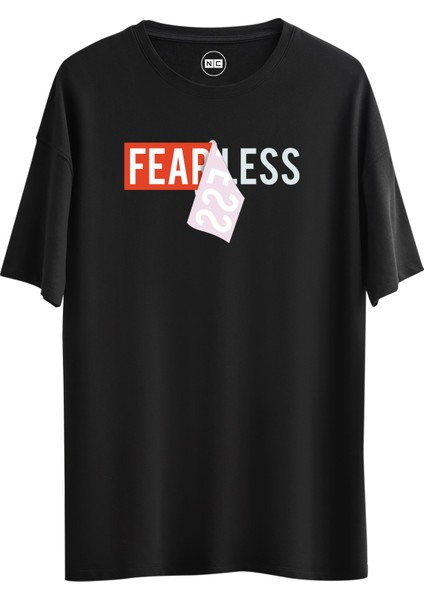 Fearless Tasarım Dijital Baskılı Regular Relax T-Shirt