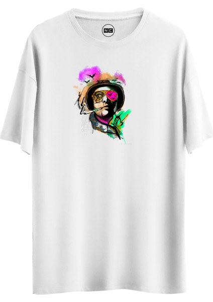 Fear And Leathing Tasarım Dijital Baskılı Regular Relax T-Shirt