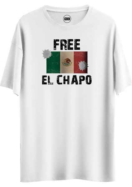 Free El Chapo Tasarım Dijital Baskılı Regular Relax T-Shirt