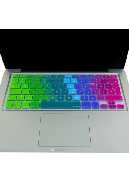 Macbook Klavye (Türkçe Q) Air Pro Koruyucu (Eski USB'li Model 2008-2017) A1466 A1502 Uyumlu Dazzle