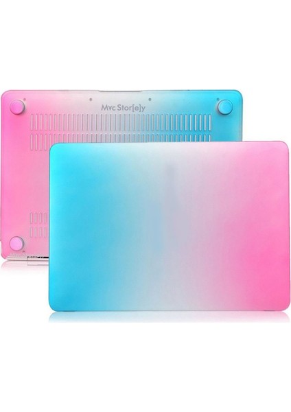 Macbook Air Kılıf 13 inç Rainbow (Eski USB'li Model 2010-2017) A1369 A1466 ile Uyumlu