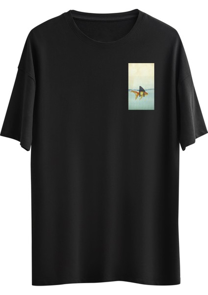 Fish Sea Tasarım Dijital Baskılı Regular Relax T-Shirt