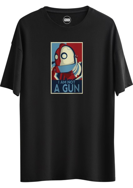 I Am Not Gun Tasarım Dijital Baskılı Regular Relax T-Shirt