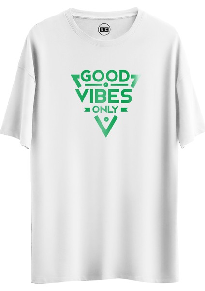 Good Vibes Tasarım Dijital Baskılı Regular Relax T-Shirt