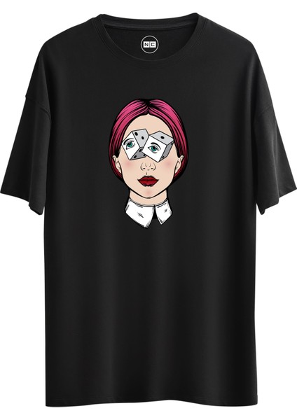Eye Trip Tasarım Dijital Baskılı Regular Relax T-Shirt