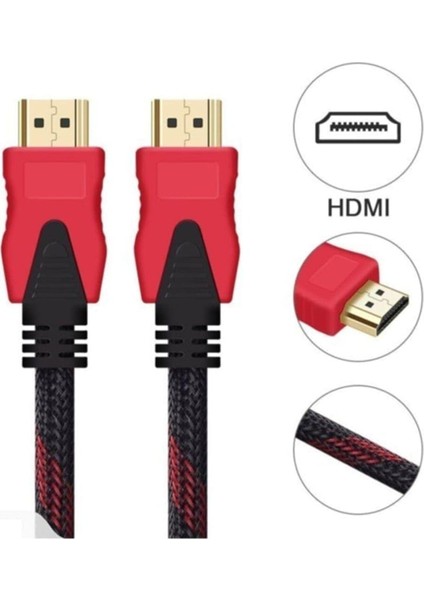 HDMI Kablo, 3 Metre Örgülü Sargılı Hdtv HDMI Kablo