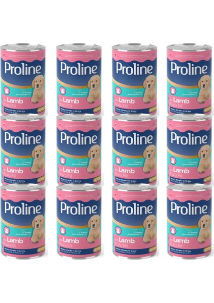 Pro Line Proline Kuzu Etli Sos Içinde Et Parçacıklı Yavru Köpek Konserve x 12 Adet