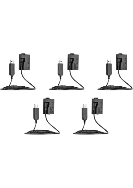 550D 600D Dslr Kameralar Için Lp-E8 Için Dc Güç Bankası USB Adaptör Kablosu Değiştirme ile 5x -E8 Kukla Pil (Yurt Dışından)