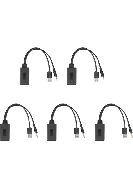 5x Araba Kablosuz Bluetooth Modülü Müzik Adaptörü Yardımcı Alıcı Aux Ses USB 3.5mm Soket E90 E91 E92 E93 (Yurt Dışından)