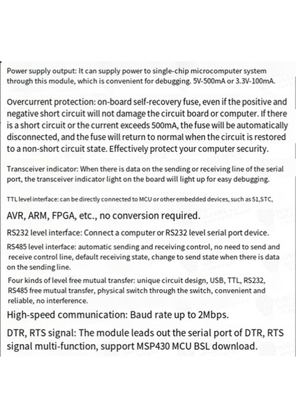 6'sı 1 Arada Çok Fonksiyonlu Usb'den Uart'a Seri Bağlantı Noktası Modülü USB Ttl 485 232 Ücretsiz Dönüşüm CP2102 Usb'den Ttl'ye Ttl'den 232'YE (Yurt Dışından)