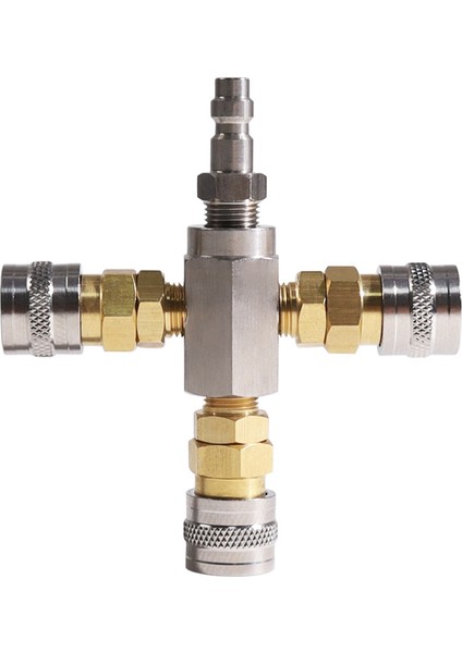 Yeni Dalış Özel - Abd Foster Hızlı Bağlantı Kesicili Çift / Üçlü Çıkış Adaptörü L Şekli Üçlü Çıkış Adaptörü (Yurt Dışından)
