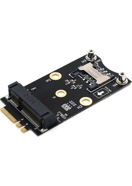 M.2 Wifi Adaptörü Mini Pcıe Kablosuz Ağ Kartı - M2 Ngff Anahtar A + E Sım Kart Yuvası ile Wifi Kart Yükseltici (Yurt Dışından)