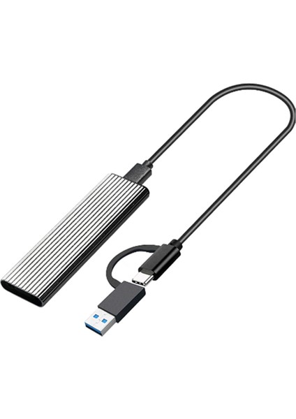 In 1 Çift Protokol Tip C USB 3.1 Adaptör Sata SSD HDD M.2 Ngff SSD Muhafaza M2 Sabit Disk Için Gümüş (Yurt Dışından)