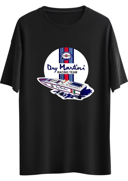 Dry Martini Tasarım Dijital Baskılı Regular Relax T-Shirt