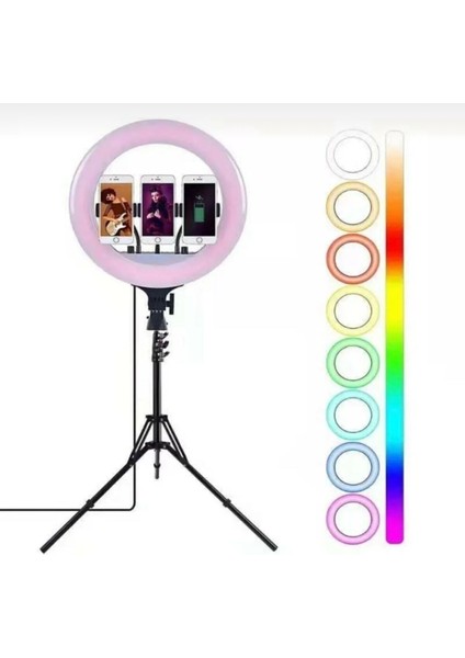 Ring Light MJ18" Rgb LED Işık Youtuber Tıktok Selfie Işıgı MJ18 fırsatları