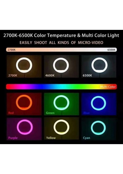 Ring Light MJ18" Rgb LED Işık Youtuber Tıktok Selfie Işıgı MJ18 indirimleri