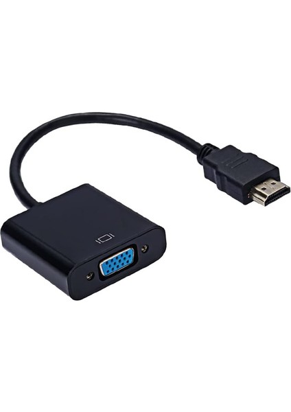 HDMI To VGA Aux Ses Destekli Çevirici Dönüştürücü
