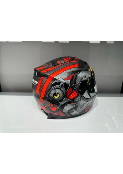 Kask Sway Sw 820 Venom Full Face Gümüş Vizör