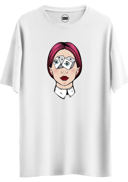 Eye Trip Tasarım Dijital Baskılı Regular Relax T-Shirt