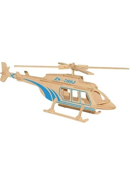 Sepeti Helikopter Ahşap Maket Büyük Boy Boyanabilir Maket