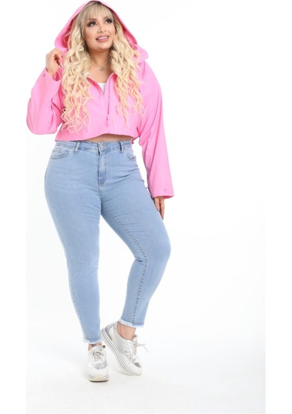Kadın Yüksek Bel Skinny Fit Jeans Büyük Beden Kot PantolonC597 modelleri