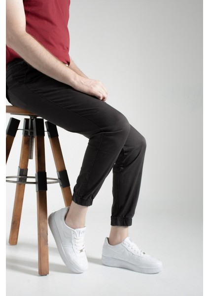 Cedy Denım Erkek Lastikli Mevsimlik Gabardin Jogger Bağcıklı Pantolon C314