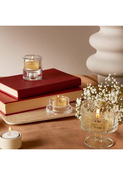 Kokulu Tealight Mum, Ud Ağacı Kokulu, Kahve Renkli, 18'li Paket, 4 Saatlik Uzun Yan ma Süresi - Ev Mumu - İç Dekorasyon - Doğal Özler - Doğal Vegan Balmumu İçerir - Palmiye Yağı İçermez fiyatları