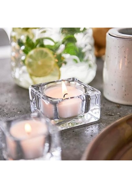 Kokulu Tealight Mum, Vanilya Kokulu, Fildişi Renkli, 18'li Paket, 4 Saatlik Uzun Yan ma Süresi - Ev Mumu - İç Dekorasyon - Doğal Özler - Doğal Vegan Balmumu İçerir - Palmiye Yağı İçermez