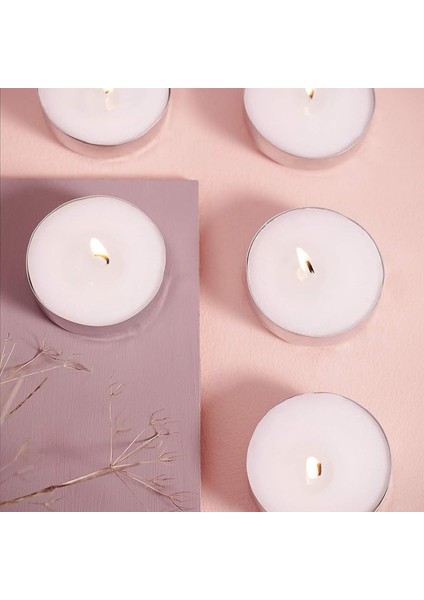 Kokulu Tealight Mum, Şeftali Kokulu, Şeftali Renkli, 18'li Paket, 4 Saatlik Uzun Yan ma Süresi - Ev Mumu - İç Dekorasyon - Doğal Özler - Doğal Vegan Balmumu İçerir - Palmiye Yağı İçermez fırsatları