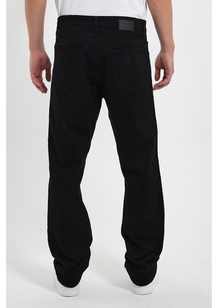 TheSeason Erkek Siyah Gabardin Relaxed Esnek Keten Baggy Pantolon indirimleri
