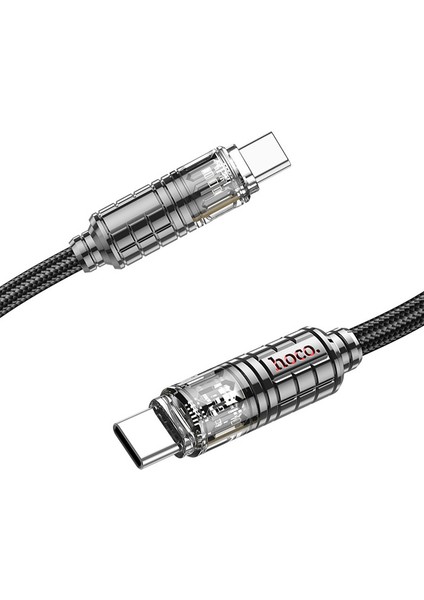 U122 Kristal Uç 60W Type-C To Type-C Hızlı Data ve Şarj Kablosu