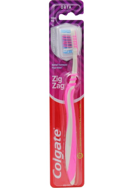 Zigzag Orta Diş Fırçası - Pembe
