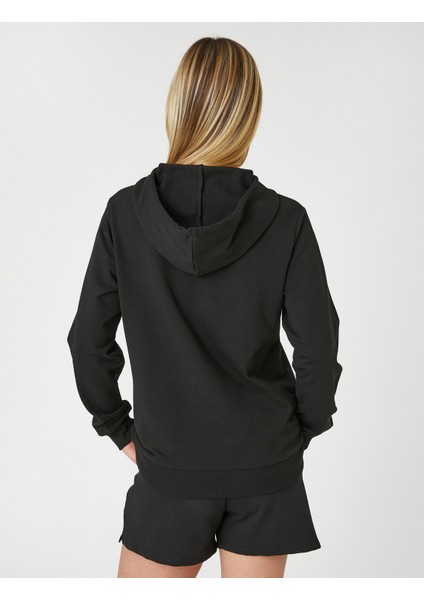 Basic Kapüşonlu Sweatshirt Kanguru Cepli