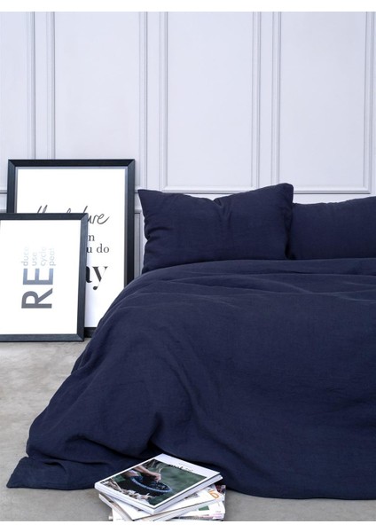 Vs Müslin Çift Kişilik Lastikli Çarşaf 160 200 Denim