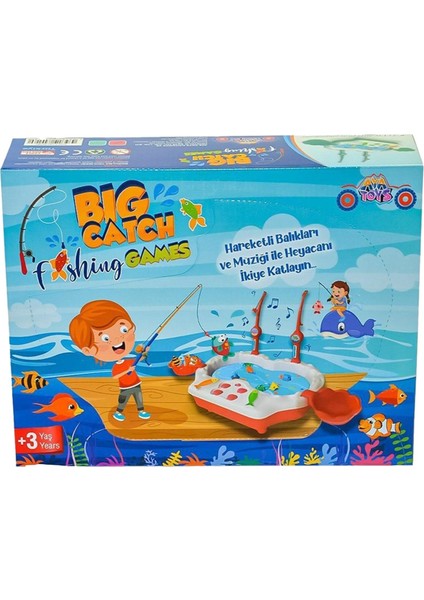 Müzikli, Havuzlu Balık Yakalama Oyunu, 8 Balık ve 2 Oltalı - Big Catch Fishing Game,somon fiyatları
