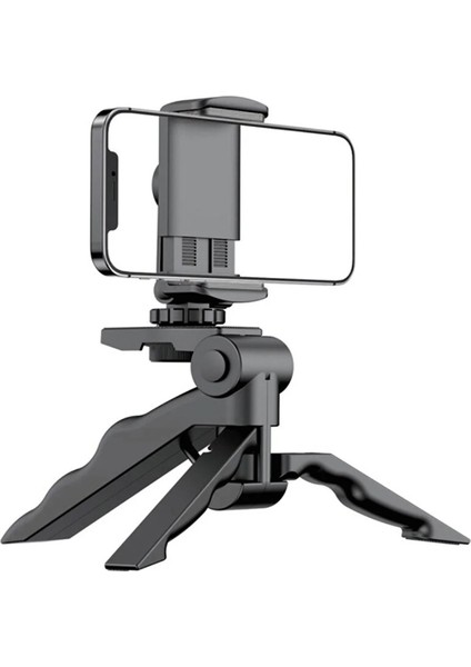 Tripod Modern Tasarım 3 Ayak Mini Kamera Tripodu + Döner Başlık Telefon Tutucu Hafif Taşınabilir K555