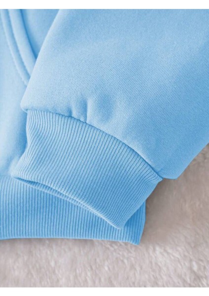 Kadın As Sweet As Honey Baskılı Oversize Üç Ip Kapşonlu Sweatshirt