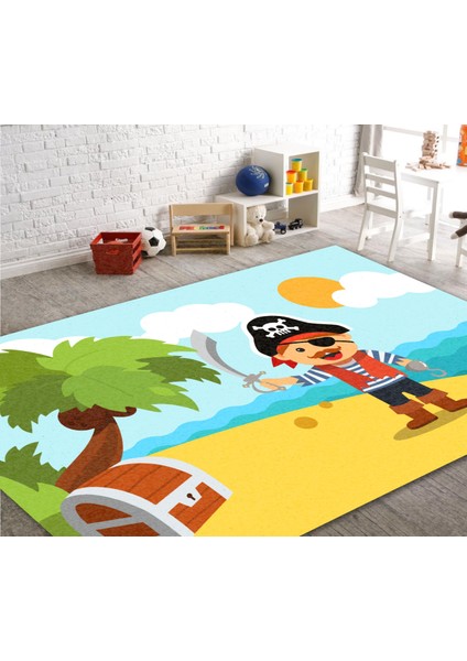 Cino 88 Korsan Çok Renkli Denizci Erkek Çocuk Odası Oyun Halısı fiyatları