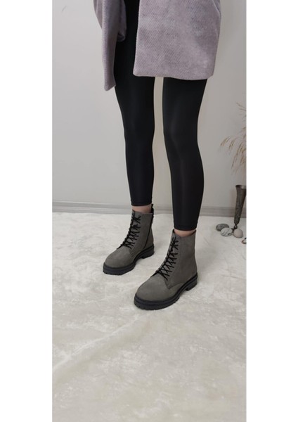 Gerçekk Nubuk Deri Postal Bot - Gri - 38 - ST00694-GRİ-38 modelleri