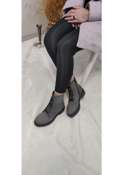 Gerçekk Nubuk Deri Postal Bot - Gri - 38 - ST00694-GRİ-38 fırsatları