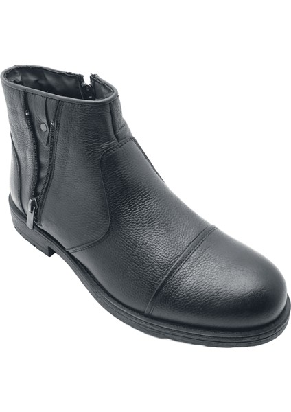 Gamze - 797 - Gerçek Deri Erkek Bot - Siyah - 40