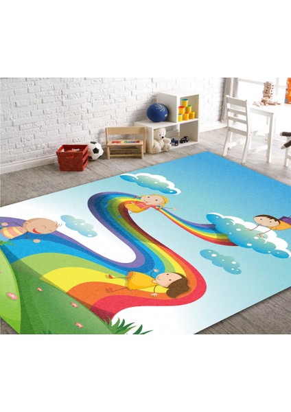 Cino 88 Gökkuşağı Rainbow Renkli Çocuk Odası Oyun Halısı fiyatları