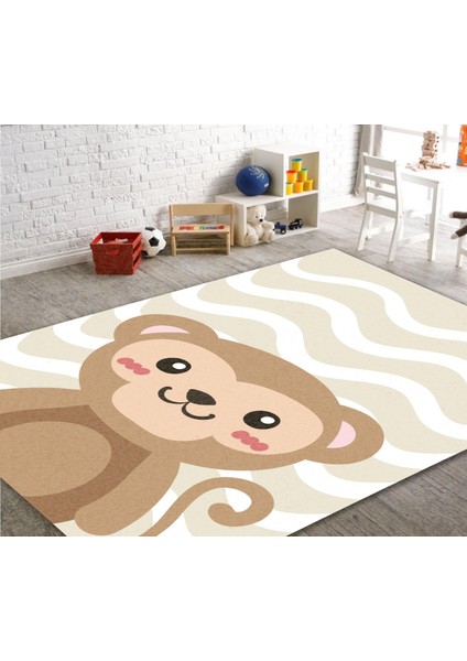 Cino 88 Kahve Krem Sevimli Ayıcık Çocuk Oyun Odası Halısı fiyatları