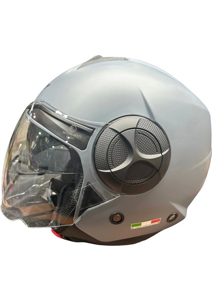 Kask Sway SW-737 Mat Gri Çenesiz Güneş Gözlüklü